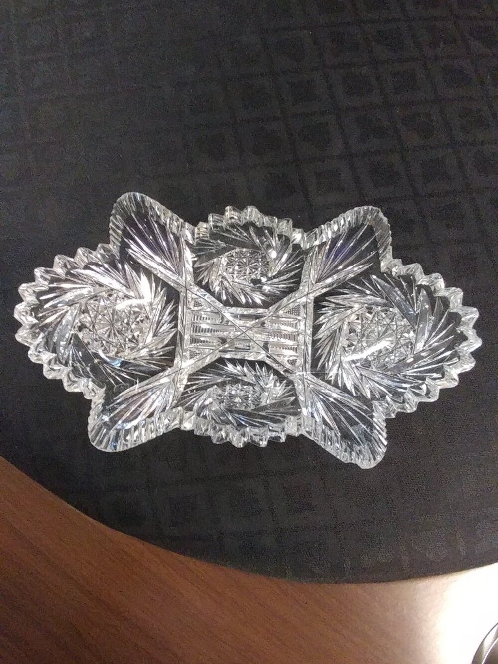 ABP Cut Crystal dish or Relish Tray